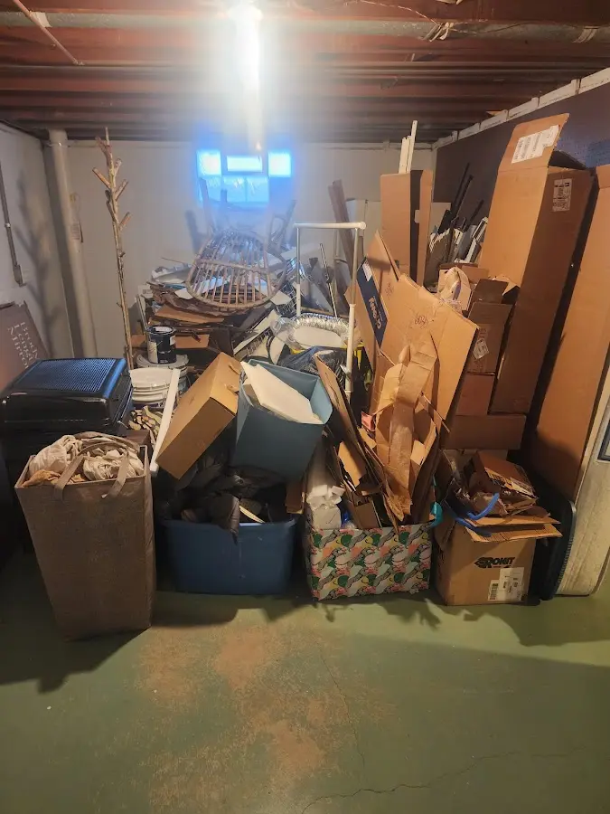 Roll-off dumpster container at job site for 20 Yard Dumpster Rental in Mattoon